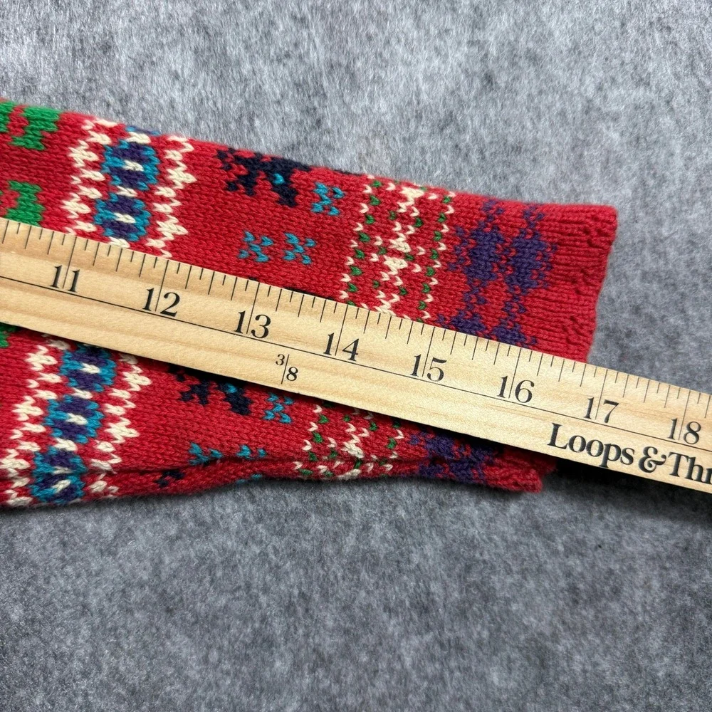 Vintage 90s GAP Kids XL Fair Isle Reindeer Moose Christmas Cardigan Sweater